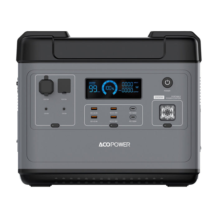 ACOPOWER P2001 Portable Power Station 2000W/2000Wh Solar Power Station ACOPOWER