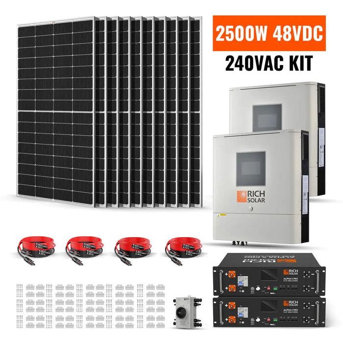 Rich Solar 2500W 48VDC-240VAC Solar Kit Rich Solar