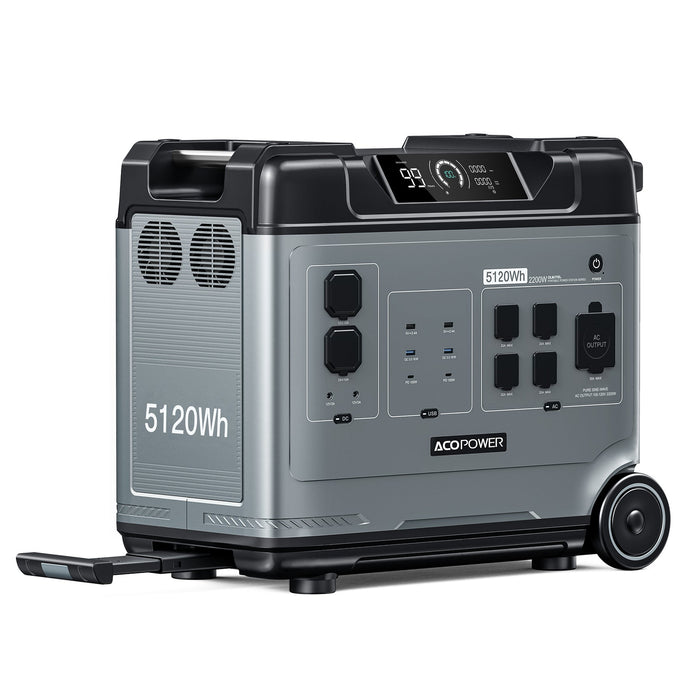 ACOPOWER P5000 Portable Power Station 5120Wh/2200W Solar Power Station ACOPOWER