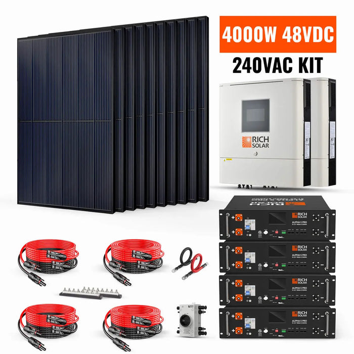 Rich Solar 4000W 48VDC-240VAC Solar Kit Rich Solar