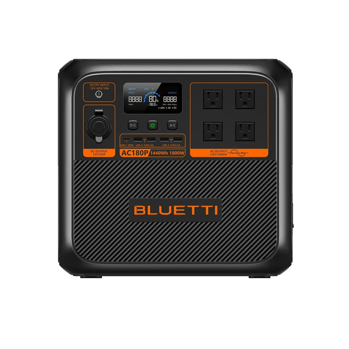 BLUETTI AC180P 1,800W 1,440Wh Solar Portable Power Station BLUETTI