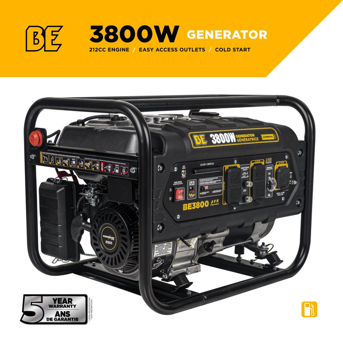 BE Power Equipment 3,800 Watt Generator BE Power Equipment