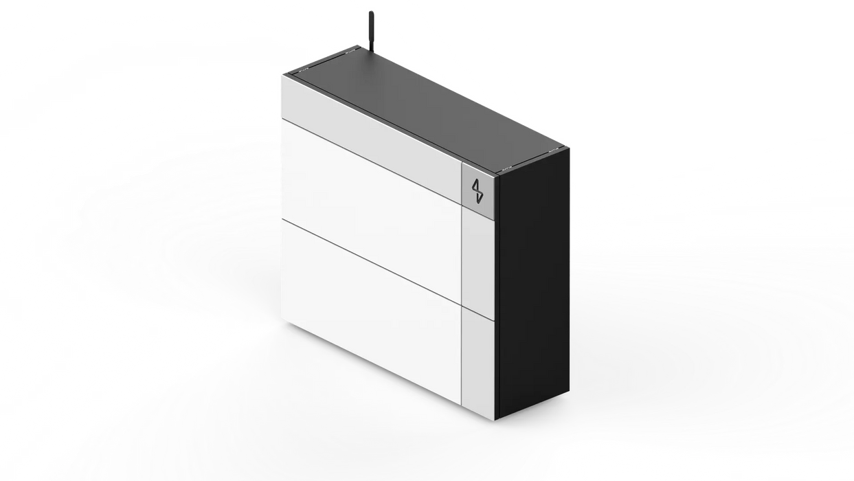 MeterHome hybrid solar battery and inverter energy storage system showing battery on white background for www.mygeneratrplus.com