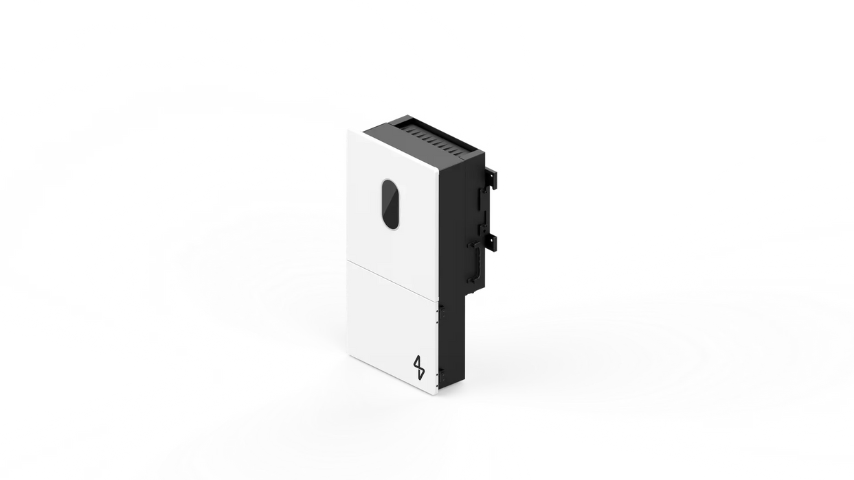 MeterHome hybrid solar battery and inverter energy storage system showing inverter on white background for www.mygeneratrplus.com