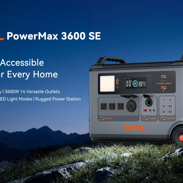OSCAL PowerMax3600SE Portable Power Station: A Practical Backup Power Solution for Home, RV, Camping, and Off-Grid Living www.mygeneratorplus.com