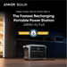 Anker SOLIX C1000 Gen 2 portable power station with text highlighting its fast charging capabilities.