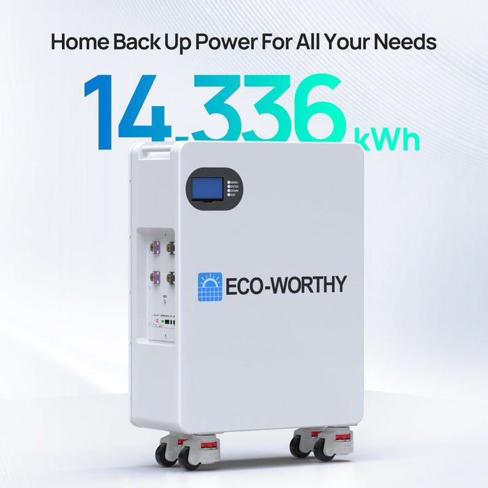 ECO-WORTHY 51.2V 280Ah LiFePO4 Off-Grid Home Energy Battery Storage