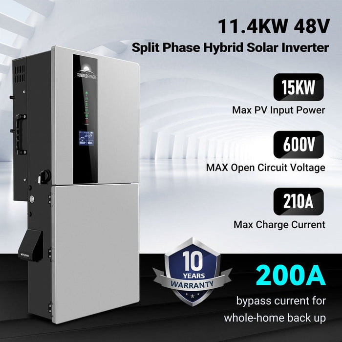 Sungold Power 11.4kW 48V Split Phase Hybrid Solar Inverter (200A) SGN-11K15PRO