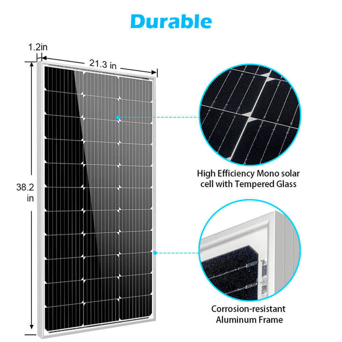 Sungold Power 100W Monocrystalline Solar Panel + Choose Your Custom Package