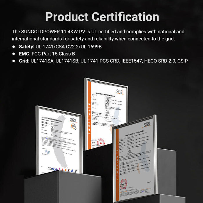 Sungold Power 11.4kW 48V Split Phase Hybrid Solar Inverter (200A) SGN-11K15PRO
