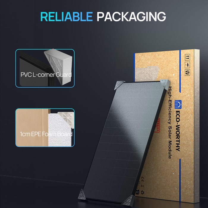 ECO-WORTHY 200 Watt IP68 Rated Solar Panel