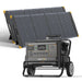 PECRON F3000LFP Portable Solar Generator – 3600W | 3072Wh digital display and multiple outlets LiFePO4 battery and solar panels on a white background www.mygeneratorplus.com