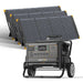 PECRON F3000LFP Portable Solar Generator – 3600W | 3072Wh digital display and multiple outlets LiFePO4 battery and solar panels on a white background www.mygeneratorplus.com