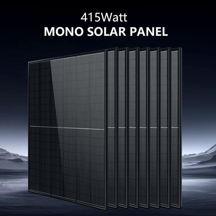 Sungold Power OFF-GRID Solar Kit 8000w 48VDC 120V/240V LiFePO4 10.24KWH Lithium Battery 8 X 415w Solar Panels SGR-8K10E