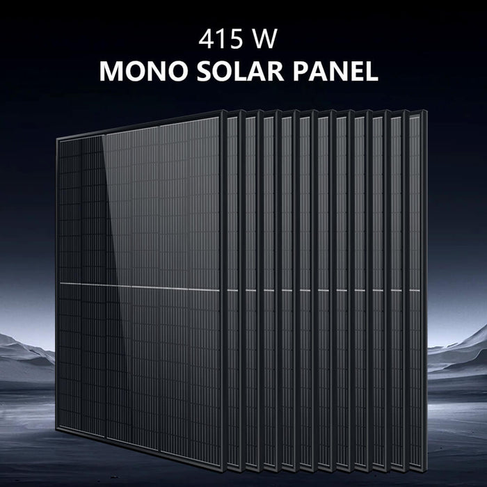 Sungold Power OFF-GRID Solar Kit 12000w 48VDC 120V/240V LiFePO4 20.48KWH Lithium Battery 12 X 415w Solar Panel SGR-12K20E