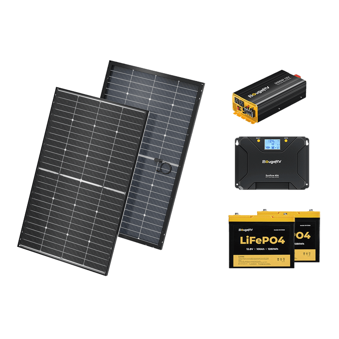 BougeRV 12V 400 Watt Complete Solar System Kit
