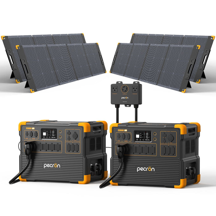 PECRON E3600LFP Solar Generator Kit 3600W 3072Wh + Choose Your Custom Package