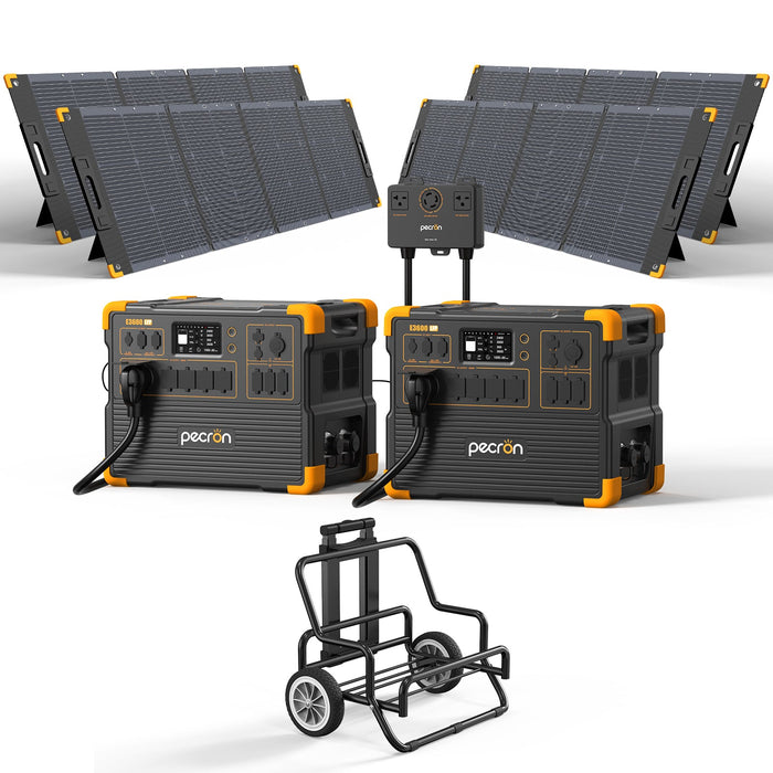 PECRON E3600LFP Solar Generator Kit 3600W 3072Wh + Choose Your Custom Package