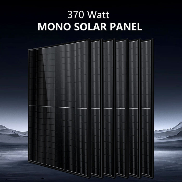 Sungold Power OFF-GRID Solar Kit 6000w 48VDC 120V/240V LiFePO4 10.48KWH Powerwall Lithium Battery 8 X 370w Solar Panels SGR-6KL48C