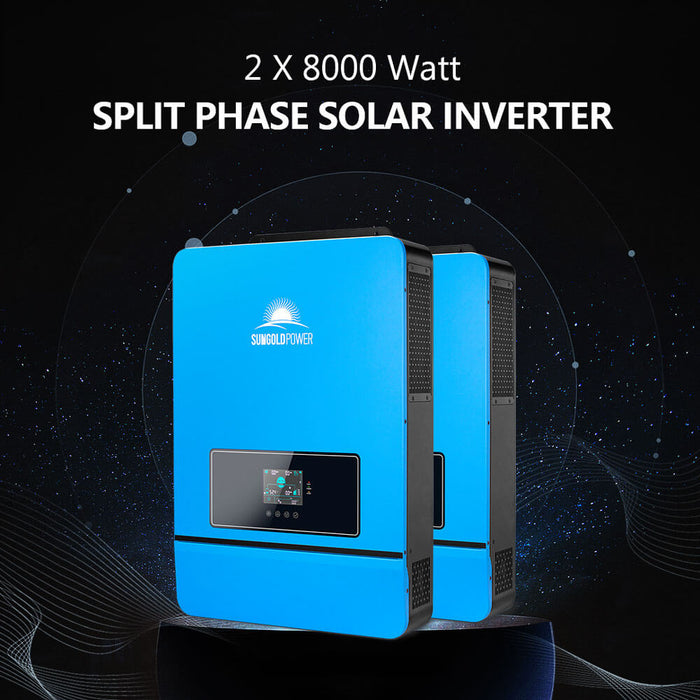 Sungold Power Off-Grid Solar Kit 16KW 48VDC 120V/240V LIFEPO4 25.6KWH LITHIUM BATTERY 32 X 415 WATTS SOLAR PANELS SGR-16K25E