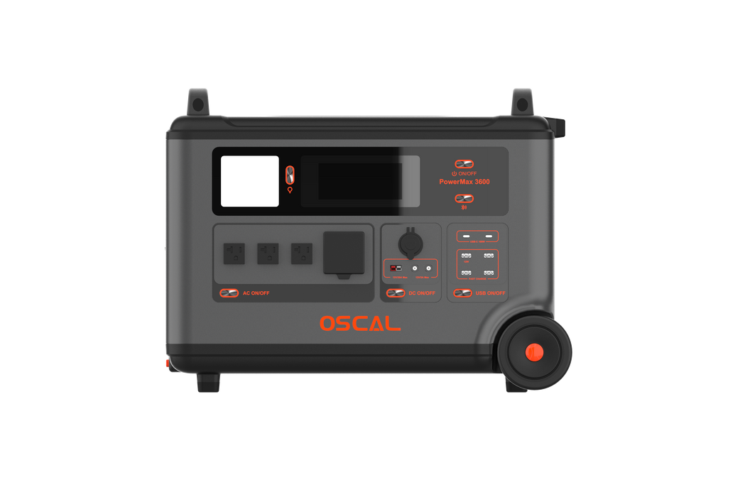 Oscal PowerMax3600SE | 3600W Portable Power Station with 3600Wh Battery Capacity and 2400W Solar Input