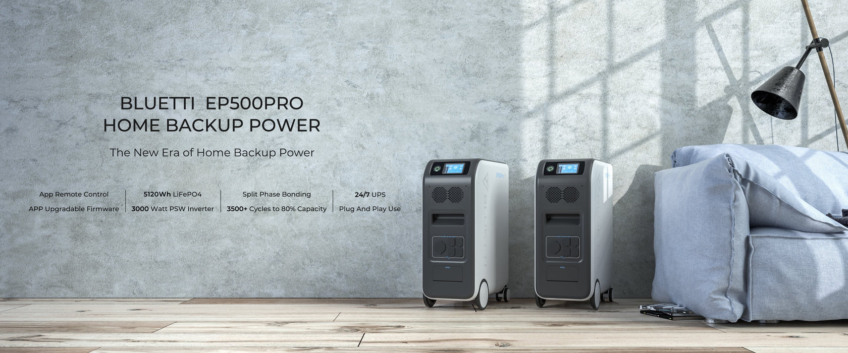 BLUETTI EP500Pro Solar Power Station | 3,000W 5,120Wh