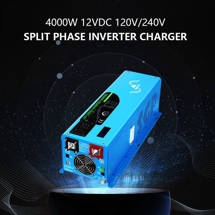 Sungold Power OFF-GRID Solar Kit 4000w Inverter 12VDC 120V/240V LiFePO4 Battery 1200w Solar Back Up SGK-PR4S