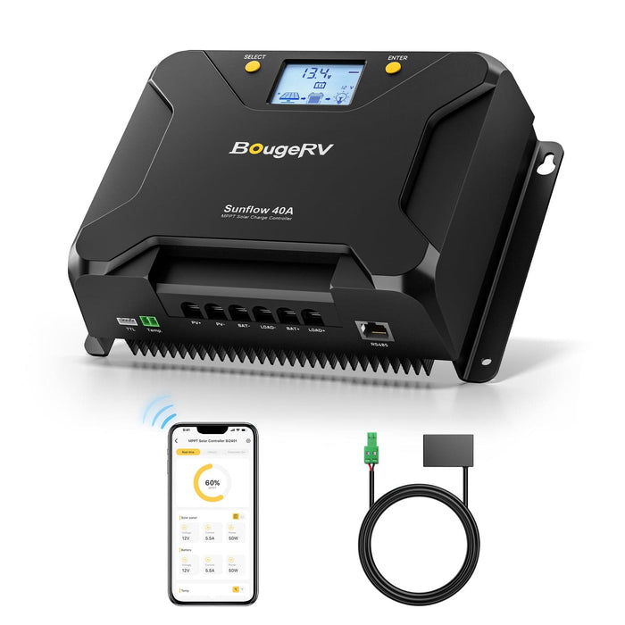 BougeRV 12V 400 Watt Complete Solar System Kit