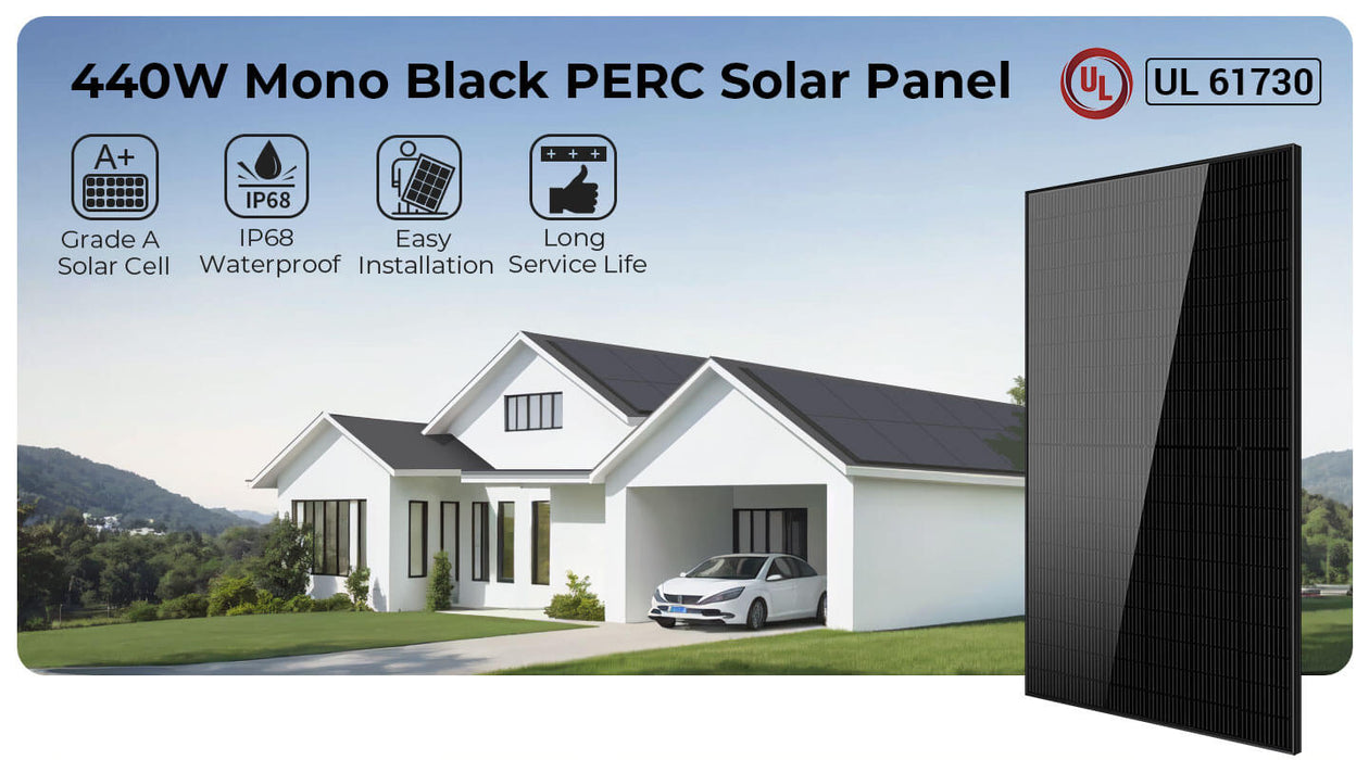 Sungold Power 440W Mono Black PERC Solar Panel + Choose Your Custom Package