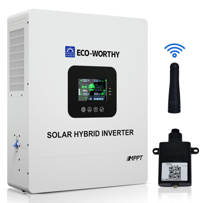 Eco-Worthy 5000W Off-Grid 48V DC to 120V AC Split Phase Hybrid Inverter