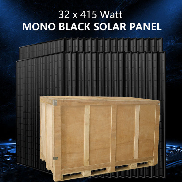 Sungold Power Off-Grid Solar Kit 16KW 48VDC 120V/240V LIFEPO4 25.6KWH LITHIUM BATTERY 32 X 415 WATTS SOLAR PANELS SGR-16K25E