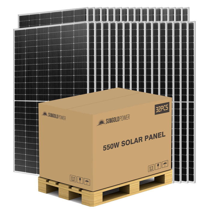 Sungold Power 550W MONOCRYSTALLINE PERC Solar Panel + Choose Your Custom Package