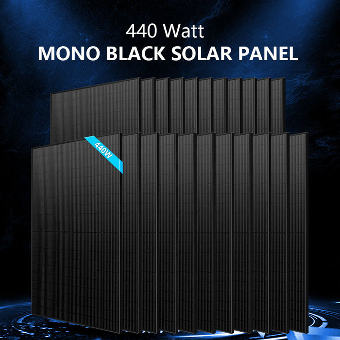 Sungold Power Off-Grid Complete Solar Kit 13000W 48VDC 120V/240V LifePo4 25.6KWH Lithium Battery 22x 440W Solar Panels SGR-13K25E