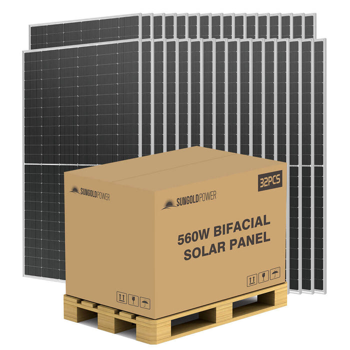 Sungold Power 560W BIFACIAL PERC Solar Panel + Choose Your Custom Package