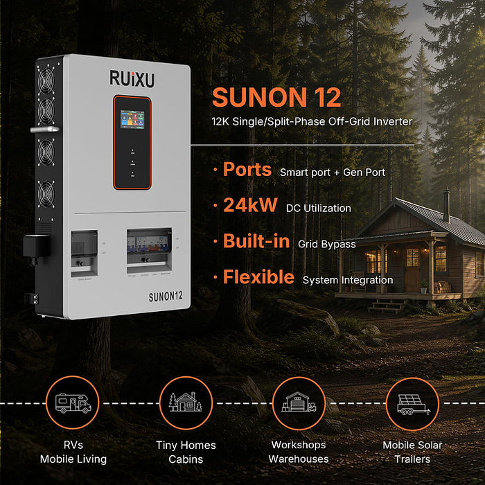 RUiXU SUNON12 Single/Split-Phase 2kW UL1741 Off-Grid Inverter