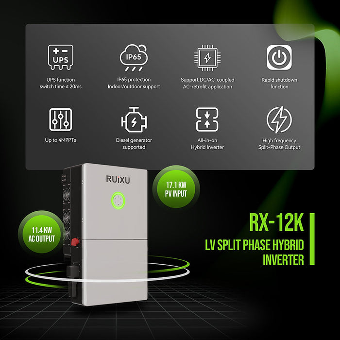 RUiXU Split Phase Hybrid Inverter RX-12K