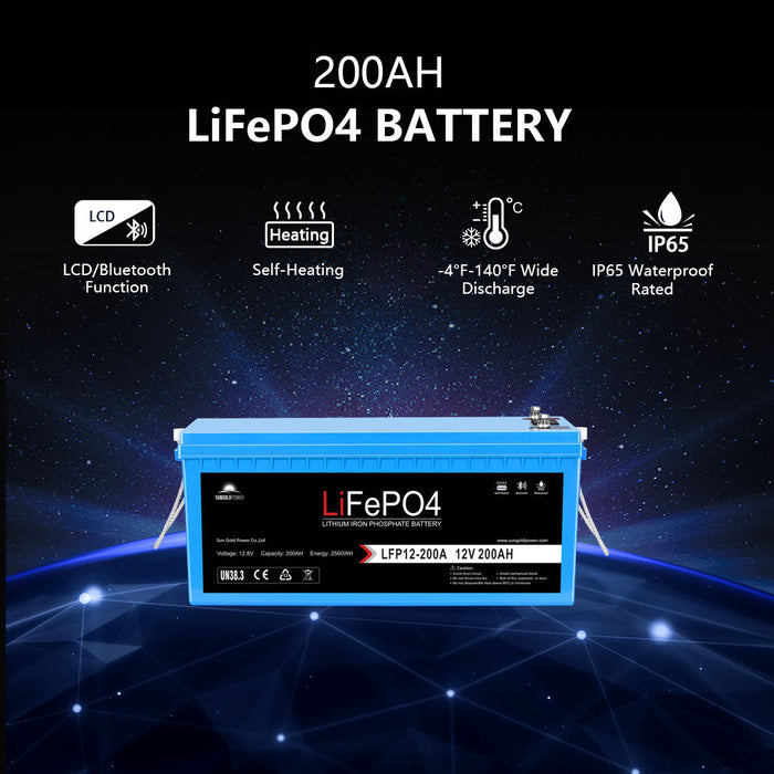 Sungold Power OFF-GRID Solar Kit 4000w Inverter 12VDC 120V/240V LiFePO4 Battery 1200w Solar Back Up SGK-PR4S