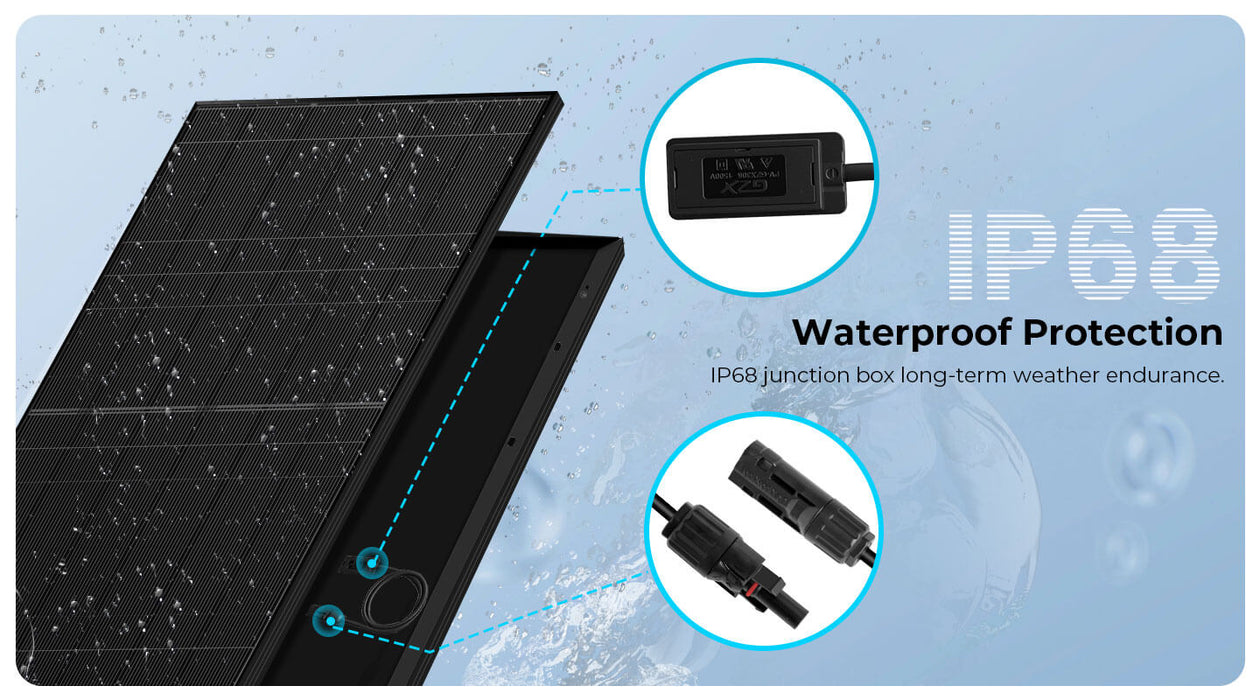 Sungold Power 440W Mono Black N-Type Solar Panel UL61730 CEC Listed + Choose Your Custom Package