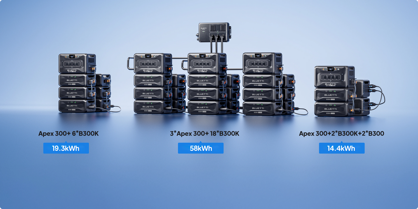 BLUETTI Apex 300 Versatile Power Station | 3,840W, 2,764.8Wh + Choose Your Custom Package