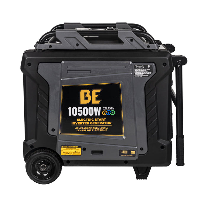 BE Power Equipment 10,500 Watt 458CC Tri-Fuel Digital Inverter Generator - BE10500IT Portable Generator