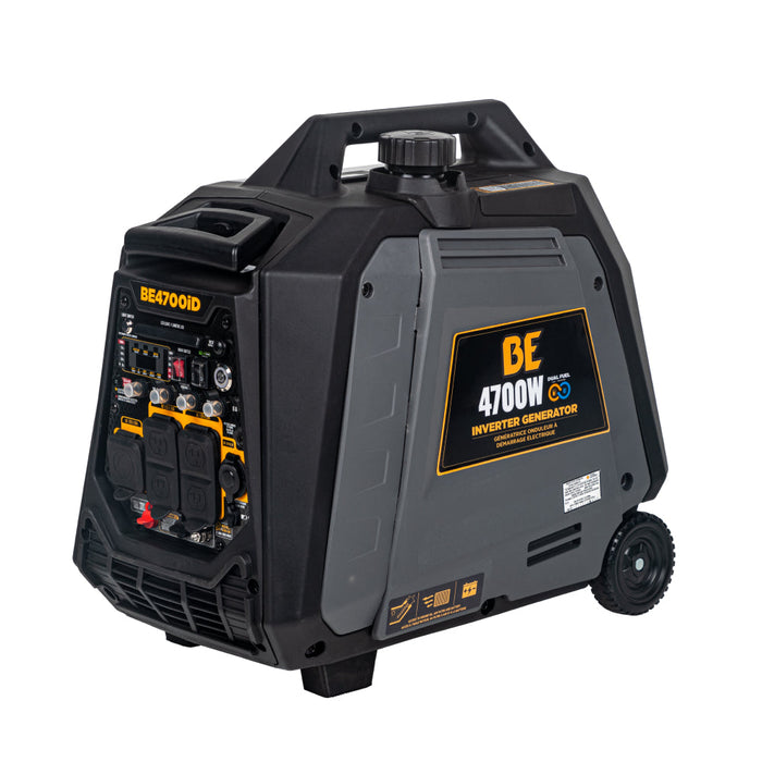 BE Power Equipment 4,700 Watt 160CC Dual-Fuel Digital Inverter Generator - BE4700ID Portable Generator