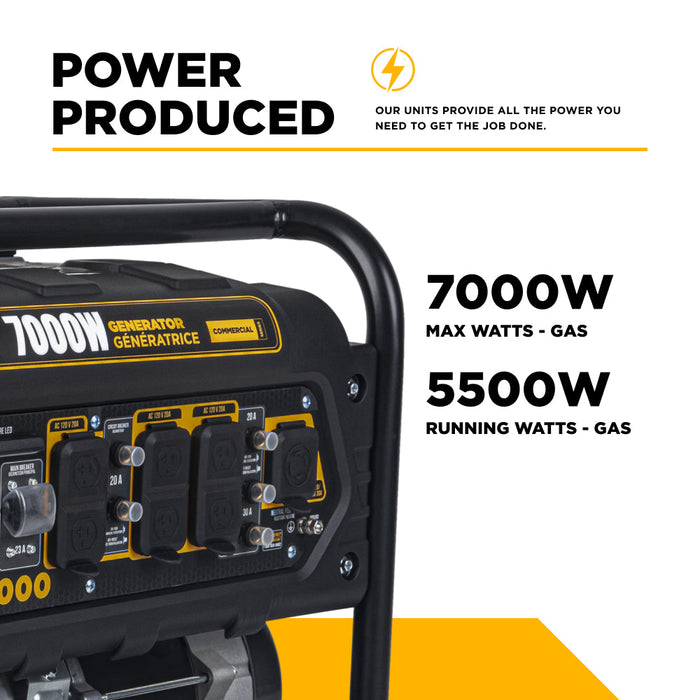 BE Power Equipment 7,000 Watt Generator - BE7000 Portable Generator