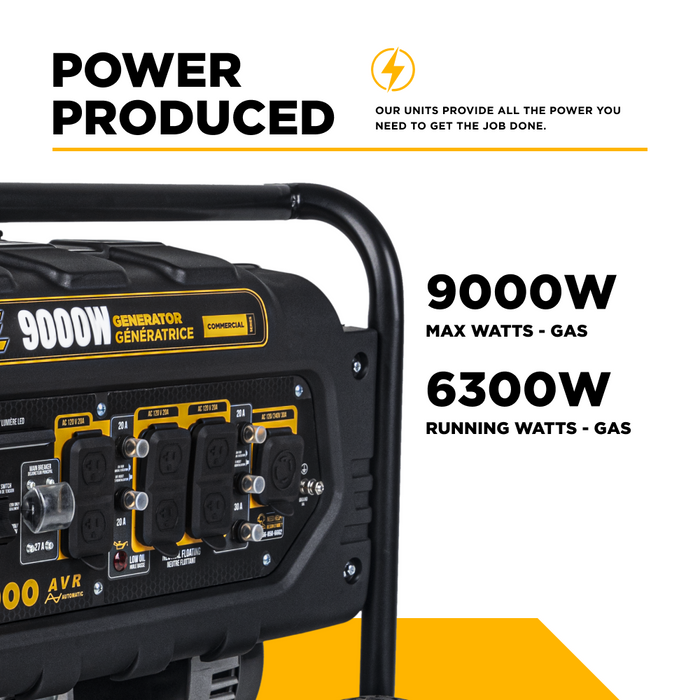 BE Power Equipment 9,000 Watt 389CC Generator - BE9000 Portable Generator