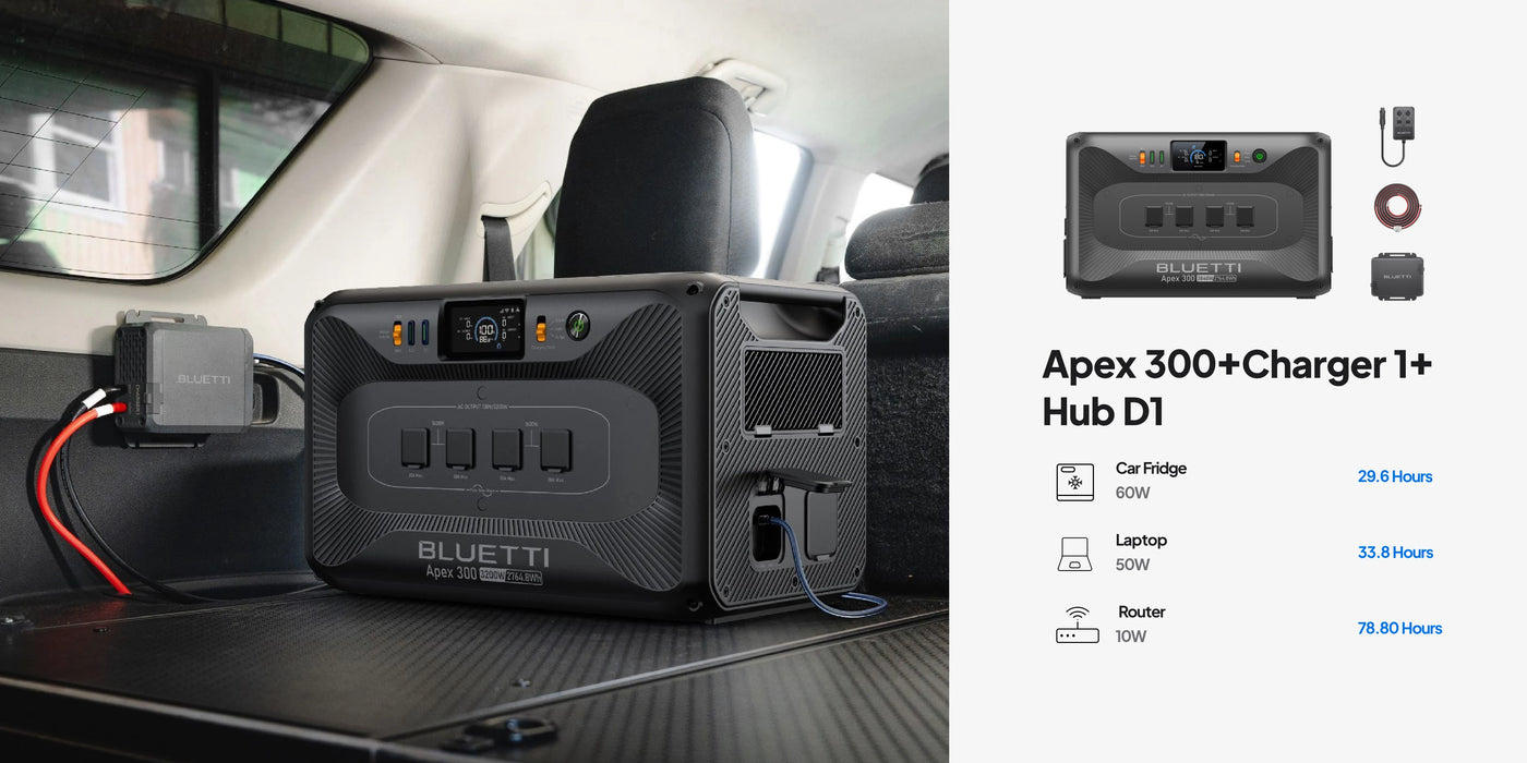 BLUETTI Apex 300 Versatile Power Station | 3,840W, 2,764.8Wh + Choose Your Custom Package