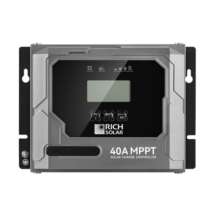 BRAVO 40 | 40 Amp MPPT Solar Charge Controller | Premium 40A 12V/24V MPPT Solar Controller for RVs, Trailers, Campers, Vans, Boats, Off-Grid | Awarded #1 Solar Controller 2025 on a white background www.mygeneratorplus.com