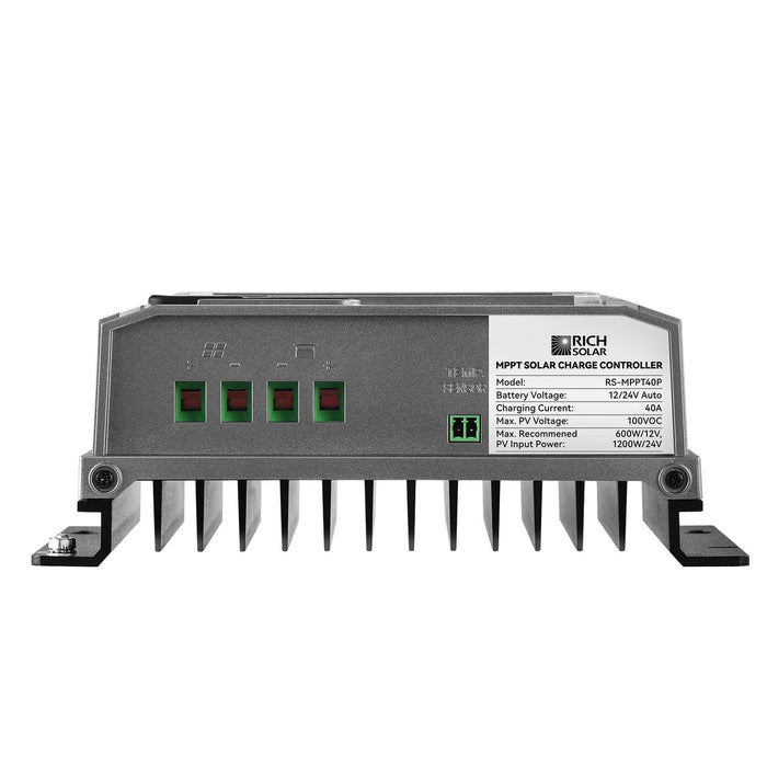 BRAVO 40 | 40 Amp MPPT Solar Charge Controller | Premium 40A 12V/24V MPPT Solar Controller for RVs, Trailers, Campers, Vans, Boats, Off-Grid | Awarded #1 Solar Controller 2025 on a white background www.mygeneratorplus.com