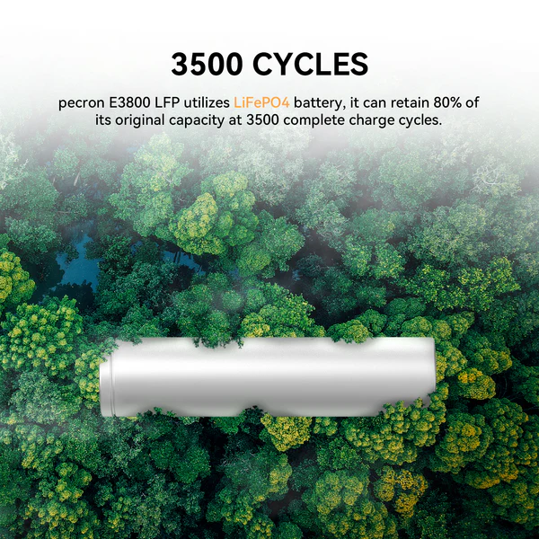 PECRON E3800LFP Portable Power Station 4200W 3840Wh PRE-ORDER with Free Cart