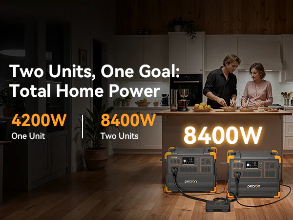 PECRON E3800LFP Portable Power Station 4200W 3840Wh PRE-ORDER with Free Cart