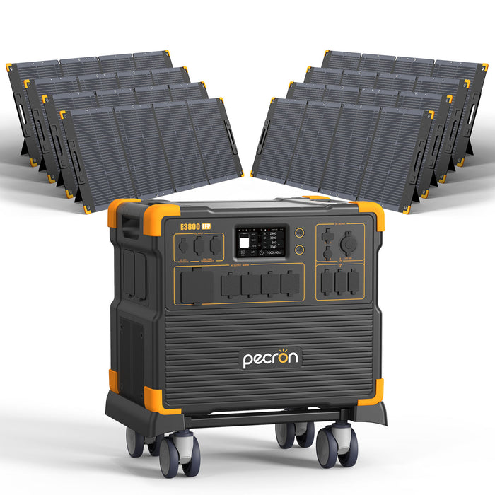 PECRON E3800LFP Portable Power Station 4200W 3840Wh PRE-ORDER with Free Cart