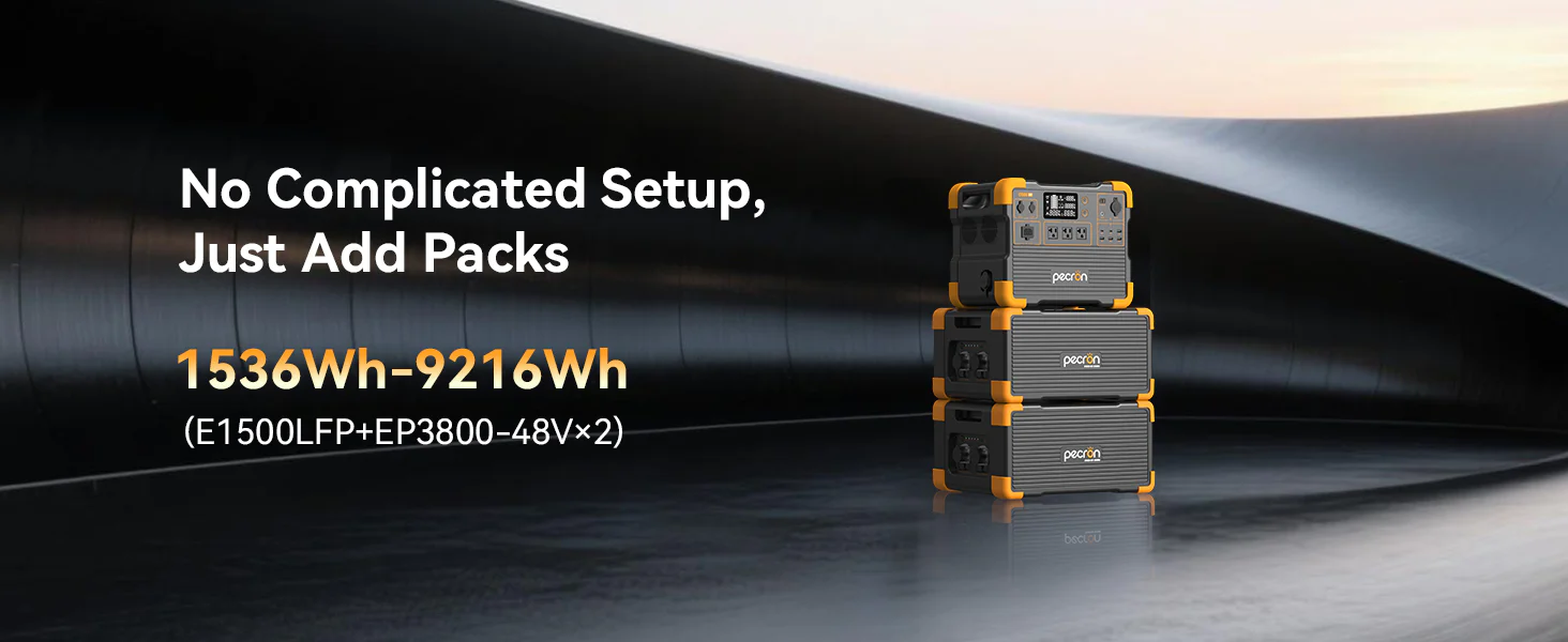 PECRON EP3800-48V Expansion Battery 3840Wh for E1500LFP/ E3600LFP/ E1000LFP/ E2400LFP/ F3000LFP - Pre-Order